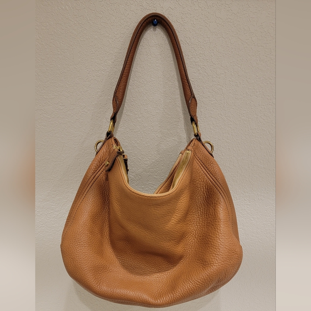 J. Crew Slouchy Hobo Bag Brown Leather
